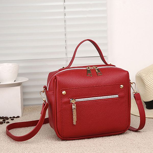 

2019 spring women shoulder bag pu leather handbags ladies shoulder messenger shopping bag small handbag casual candy color