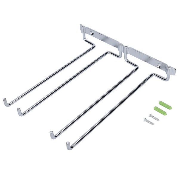 

ncn wine cup holder double row iron chrome wine glasses holder wall mount stemware rack