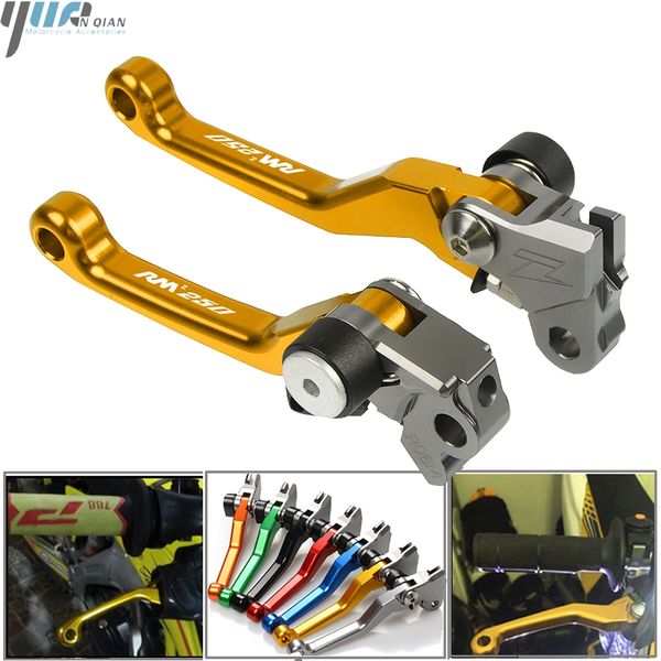 

motorcycle cnc aluminum pivot foldable brake clutch levers for rmz250 rmz 250 2005-2006 dirt bike motocross accessories