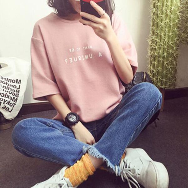 

tee shirt femme женская тенниска campus style women t shirt мода письма печать с коротким рукавом круглый шеи хлопок майка для девочек топы, White