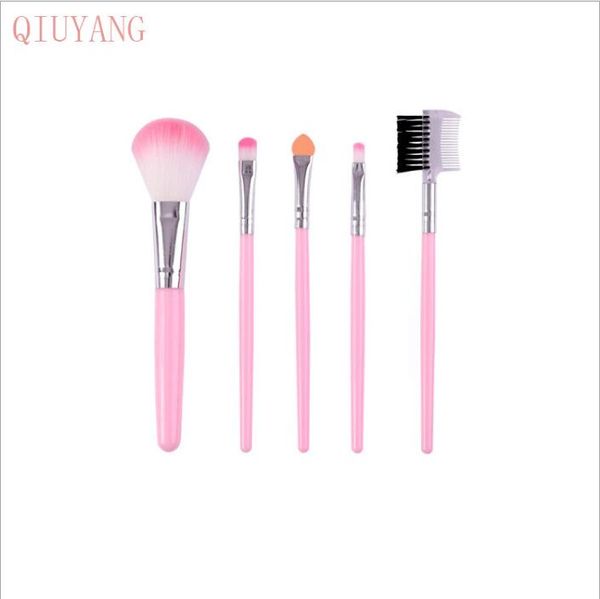

5pcs/set opp bag makeup brushes pink mini lovely makeup tools powder brush lip bush ing