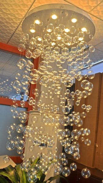

murano glass bubble chandelier light led round crystal chandelier for living room staircase art decoration