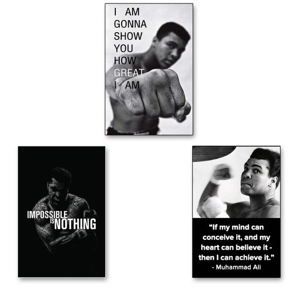 

muhammad ali motivational sports art silk posters and print room wall decor