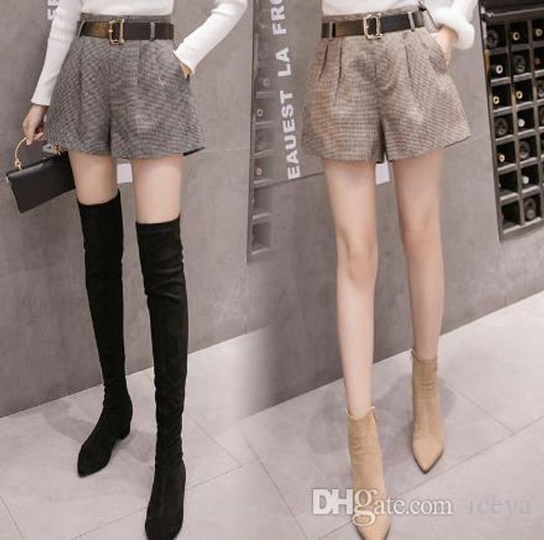 

the new autumn/winter 2019 fashion ladies decorated their height, waist and broad leg trousers elegantly, White;black