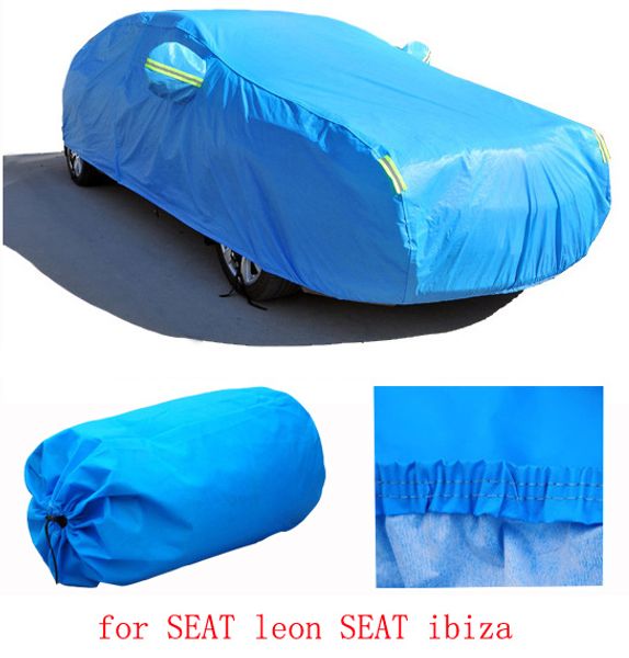 

ouzhi for seat leon seat ibiza grey blue solid waterproof double layers car covers dust snow anti uv covers of car four season