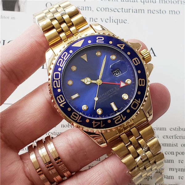 

brand black gold blue ceramic bezel watch designer automatic movement 2813 men's watch stainless steel automatic mechanical men's, Slivery;brown