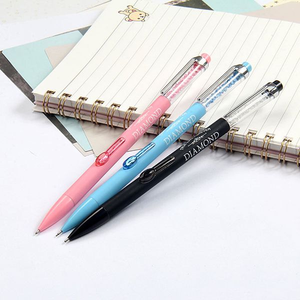 

2pcs 0.5/0.7mm diamond mechanical pencil plastic automatic pencils kawaii papeleria school stationery office writing supplies, Blue;orange