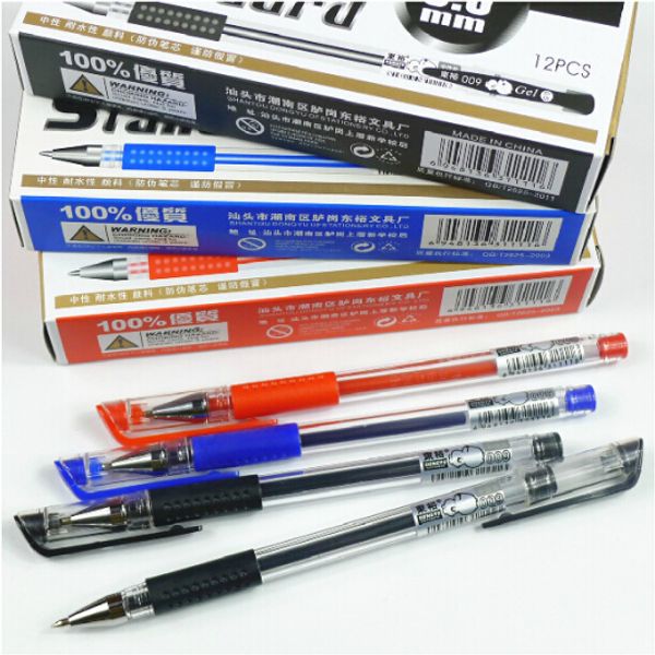 

3pcs/ lot blue balck red 0.5 european standard gel pen ing
