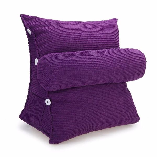 

adeeing triangle sofa cushion pillow bed lumbar pad fashion household decoration pure color christmas gift home textile