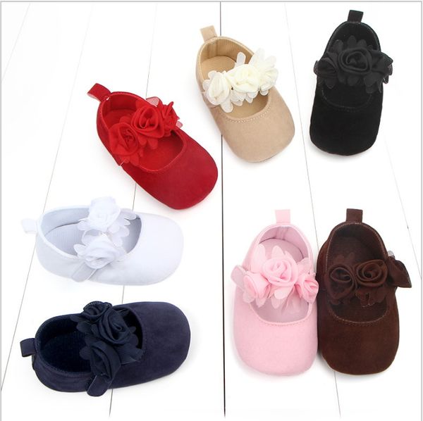 

dhl 200pair lovely floral baby newborn girl crib shoes pram soft sole prewalker anti-slip baby shoes 0-18m