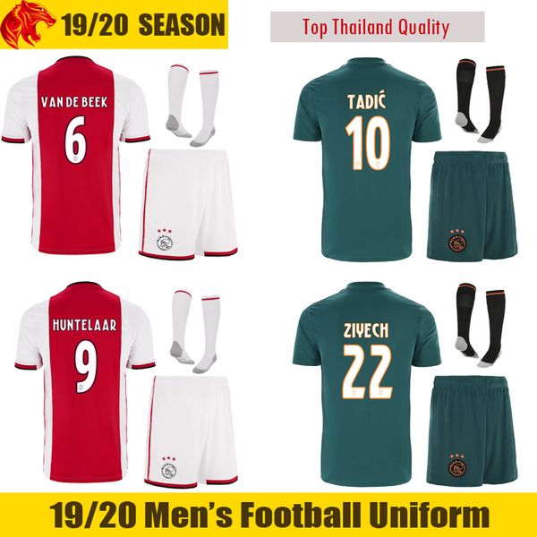 

19 20 ajax soccer uniforms de ligt ajaxa msterdam camiseta fútbol van de beek neres 2019 2020 tadic uniformes de futebol ziyech maillot, Black