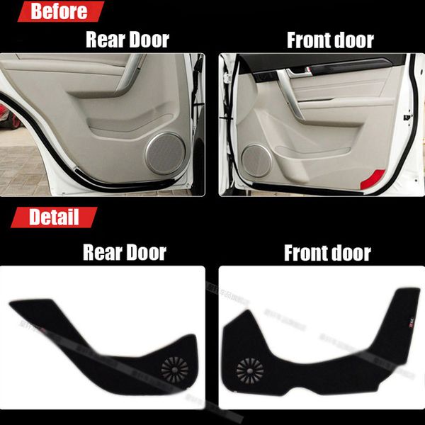 

4pcs fabric door protection mats anti-kick decorative pads for captiva 2012-2015