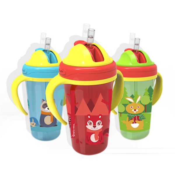 

baby feeding 0-18 months feeder kids cartoon milk 320 ml widemouthed defence flatulence pp nursing silicone bottle for newborns