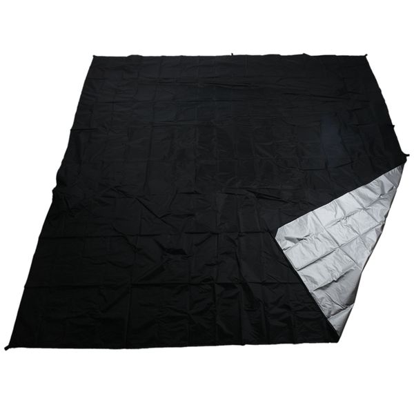 

new-ultralight tarp outdoor camping survival sun shelter shade awning silver coating pergola waterproof beach tent black