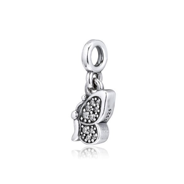 Plateado Plata Mariposa Colgante encantos variedad de tamaños de paquete