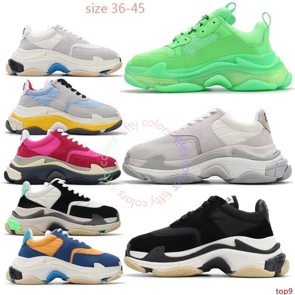 

2019 лучших высокого качества нижней тройкой с дизайнерской старую обувь папа утроителя извести подошва коллекция европа кроссовки классичес