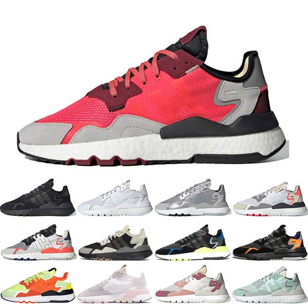 

wholesale retail nite jogger women men running shoes red triple white core black road safety ice mint sns exclusive trainers sneakers