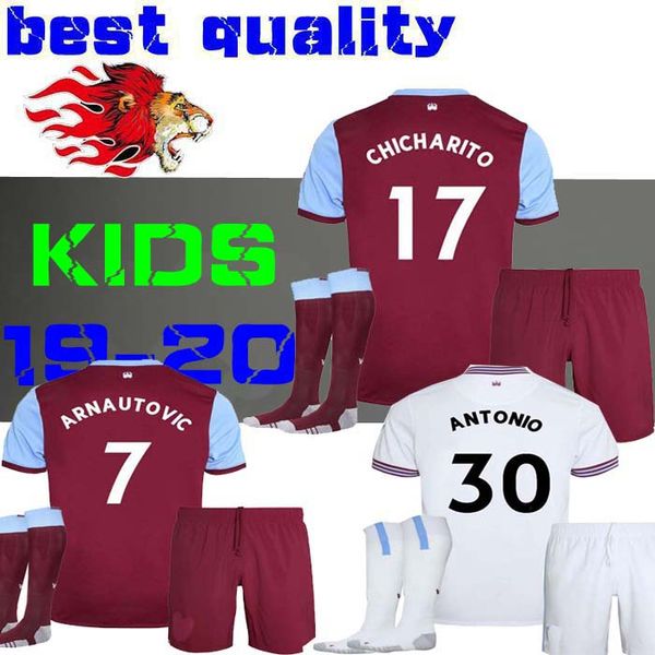 

Kid kit 19 20 we t ham occer jer ey united 2019 2020 home away wil here ander on chicharito lanzini arnautovic diop child football hirt