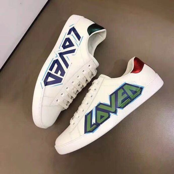 

new fashion designer shoes mens snake ace genuine leather designer sneakers gift flat comfortable casual shoes, Black