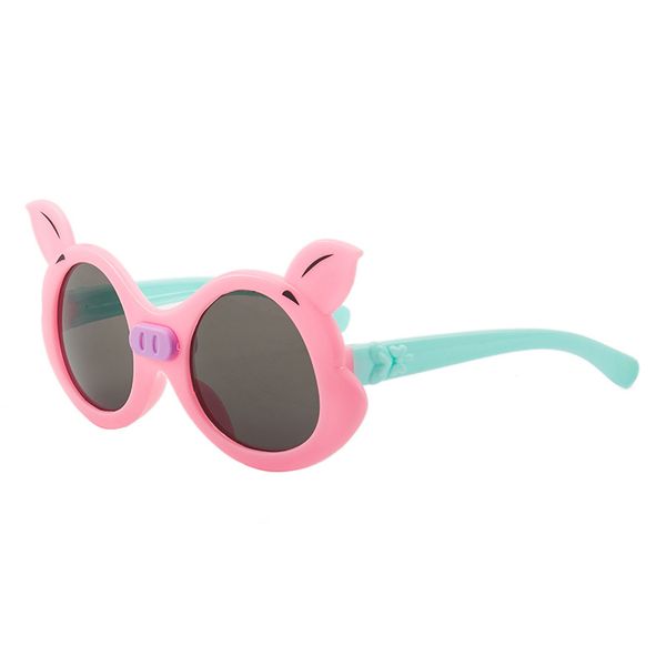 

kids boys girls uv400 protection sunglasses for age 2-10 years new fashion sunglasses for girls cute pig design sun glasses, White;black