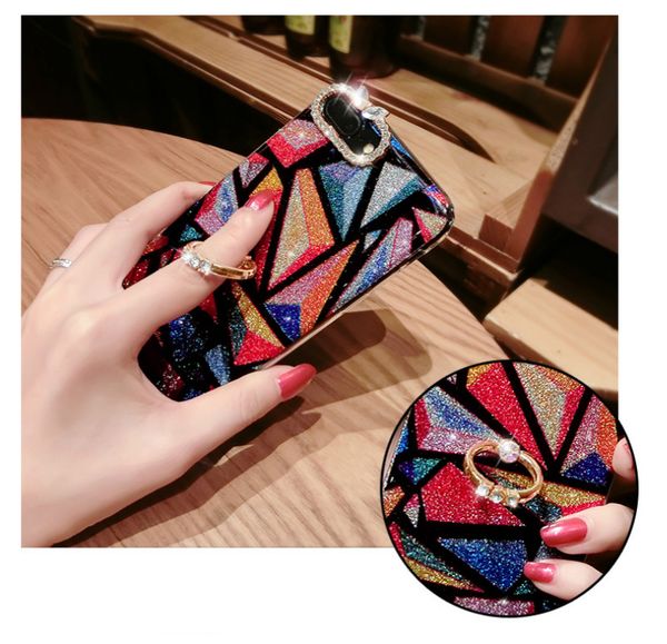 

luxury phone case designer for iphone 11/ 11pro/11promax fashion iphone xr xs max x 8 7 back cover with kickstand rhinestone
