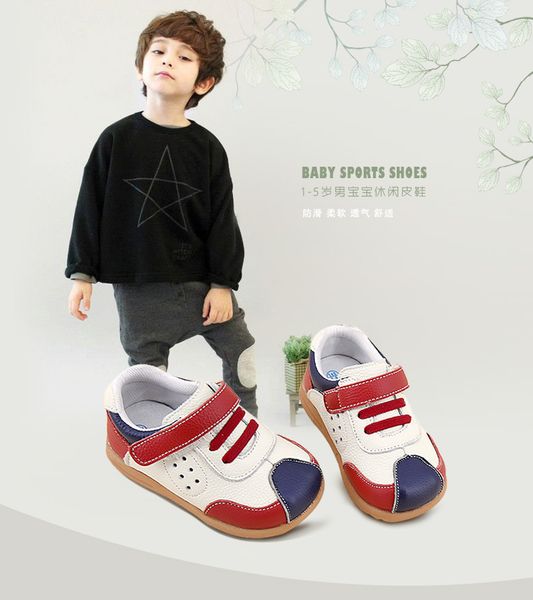 

2017 children' shoes leather boy cute baby 1-2-3-4 spring children comfortable leisure soft soled shoes junshanangel, Black;grey