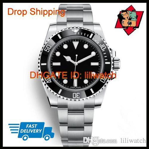 

coupon watches mens 2813 automatic 116610 gold black watches glide lock clasp ceramic bezel chrono date stainless steel orologio di lusso da, Slivery;brown