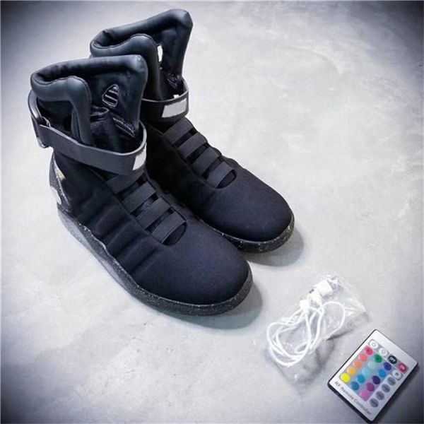 

2019 лучшие качества воздуха mag back to the future soldier boots shoes limited edition led светящиеся мужчины обувь 2019 мода светодиодные