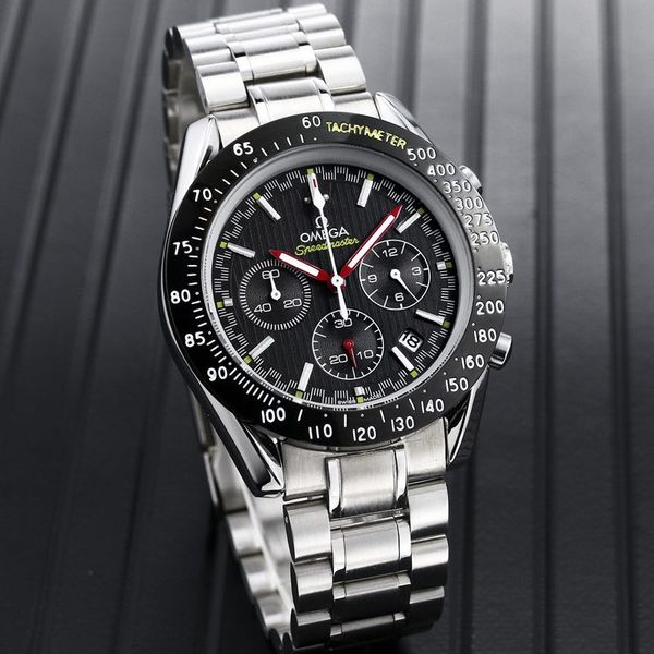 

new omg style watch stainless steel luxury designer casual wristwatch steel quartz watch men watches casual business male clock montre homme, Slivery;brown