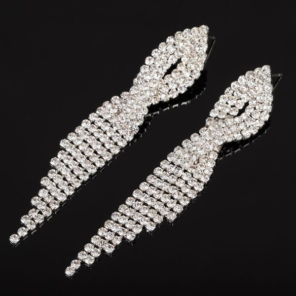 

2019 jewelry tassel earring women long earring big stud with full shiny cubiz zircon female earring,1pz, Golden