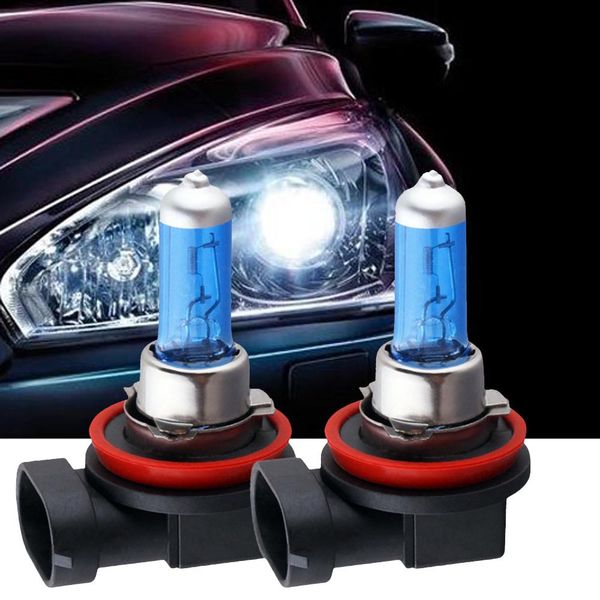 

2pcs bright h11 100w 12v 6000k xenon gas halogen headlight white light lamp bulb 100% brand new low beam #ba