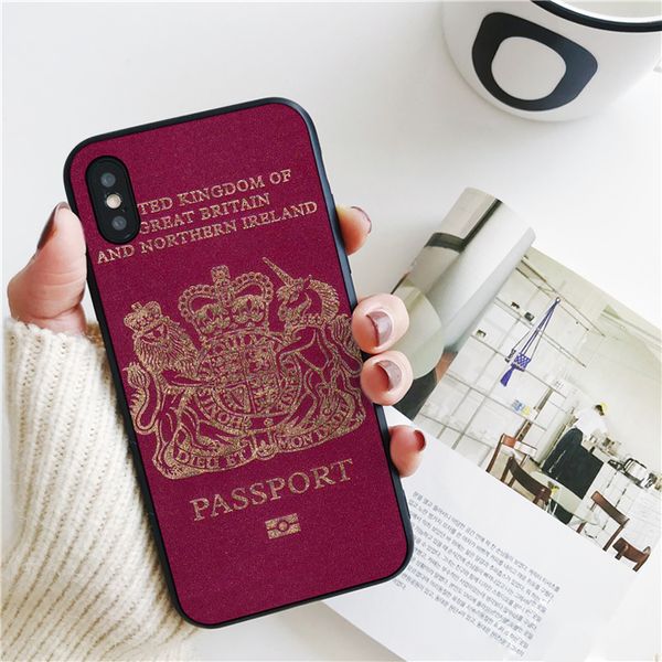 

capa vintage passport cover дл iphone 11 pro xs max xr case дл iphone 8 7 6s plus 5s se 5 case мгка иликонова кѬк