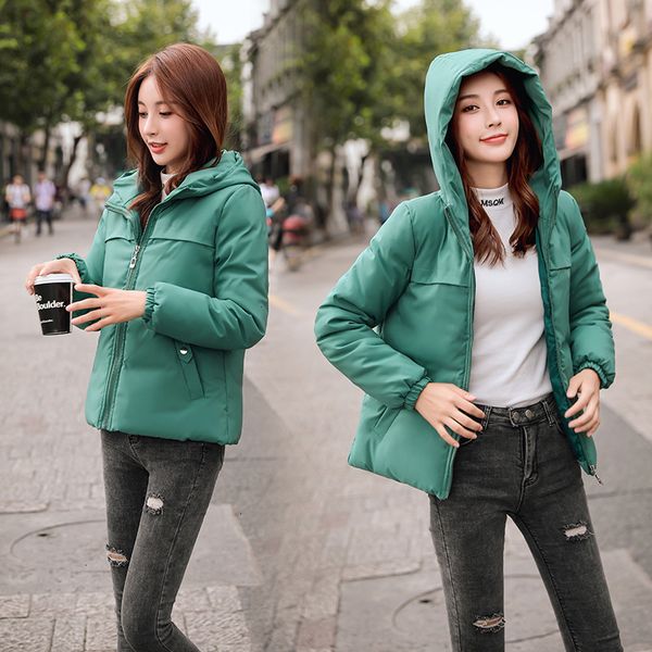 

buy jacket women short korean version of self cultivates down cotton coat season coat students thick, Black