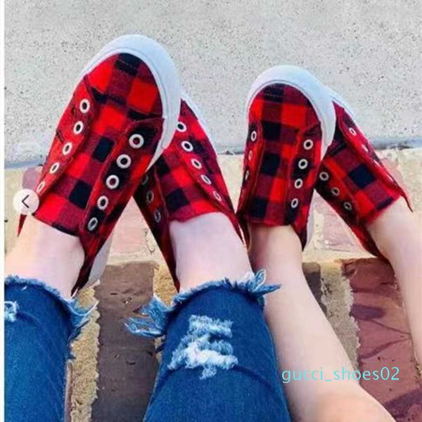 

plaid canvas shoes women shoes sneakers loafers lazy casual flat bottom foot canvas platform sneakers vulcanized sapatos de lona g02, Black