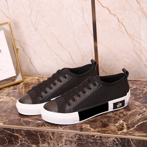 

flowers technical canvas b23 high sneakers in oblique men designer shoes women fashion b22 b23 b24 b01 b02 sneakers shoes boots c18, Black