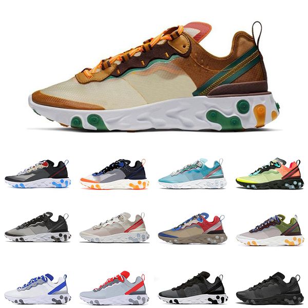 

2019 react element 55 87 running shoes light bone anthracite grey solar undercover x golden mens trainers joggers womens sports sneaker