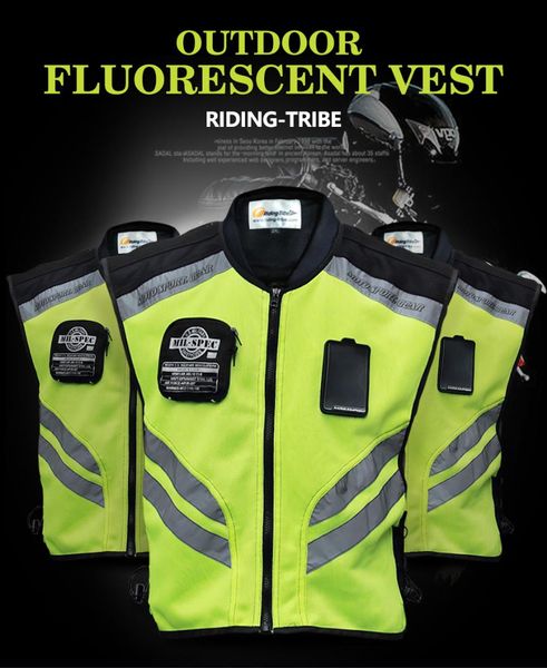

riding tribe motorcycle jacket sleeveless motorbike motocross safety motorbike reflective jacket wear racing moto vest m-xxxl