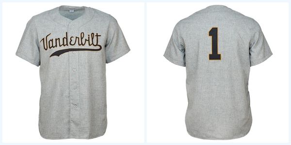 

VanderbiltUniversity 1960 Road Jersey Any Player or Number Stitch Sewn All Stitched High Quality Free Shipping Baseball Jerseys