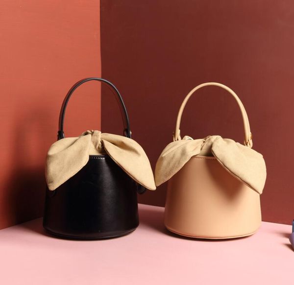 

2019 сумка новый роскошный дизайн кожа женская сумка bucket bag мода bowknot одного плеча сумочку