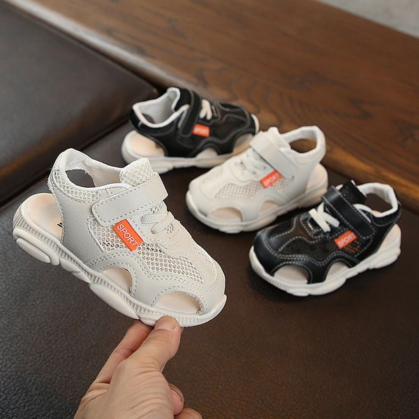 

new lovely fashion kids shoes cool leisure girls boys summer shoes soft breathable children casual sandals t200428, Black;red