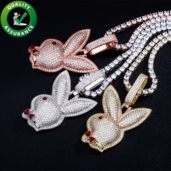 

iced out pendant luxury designer jewelry mens necklace diamond chains pendants hiphop choker women fashion charms gold plated tennis chain, Silver