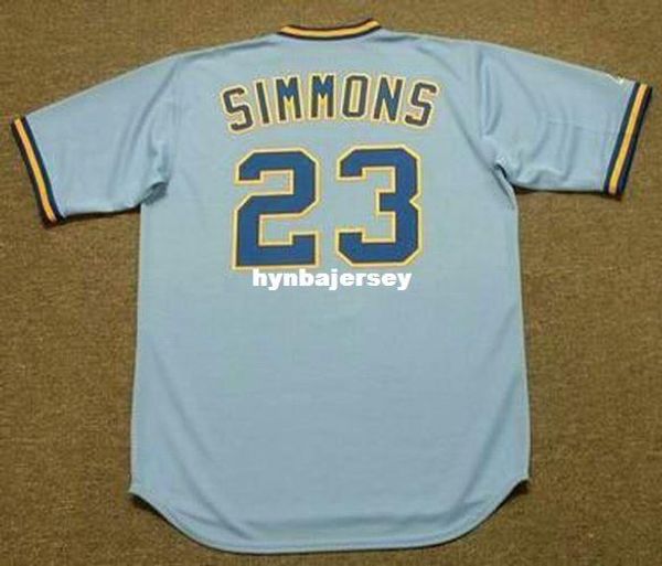 

custom ted simmons milwaukee stitched 1982 majestic cooperstown away baseball jersey retro mens jerseys running, Black;blue