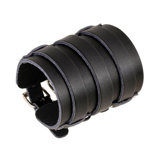

designer jewelry hip hop jewelry punk bracelets pu leather wide muiltilayer bracelets for fashion, Golden;silver