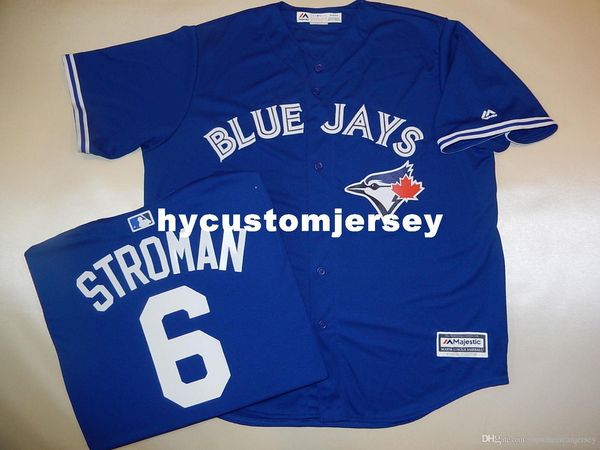 

custom majestic #6 marcus stroman "cool base" sewn baseball jersey blue mens stitched jerseys big and tall size xs-6xl for sale, Black;blue