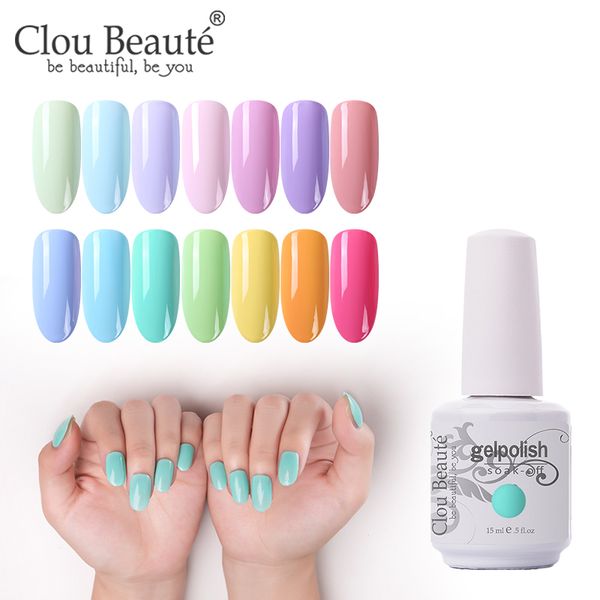 

clou beaute candy color neon nail gel polish nails art gel varnish soak off uv led sugar gels lacquer 15ml, Red;pink