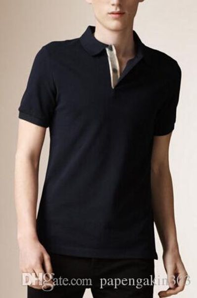 

england design men casual polo shirt horse embroidery uk fashion cotton short sleeve london t-shirt summer classic polos navy blue black, White;black