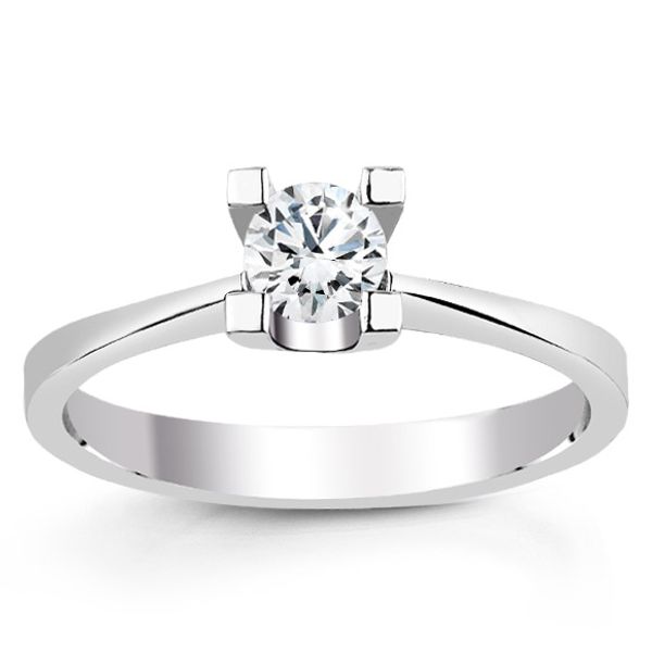 

0.25ct f color hrd jewellery report 14 k white gold, Golden;silver