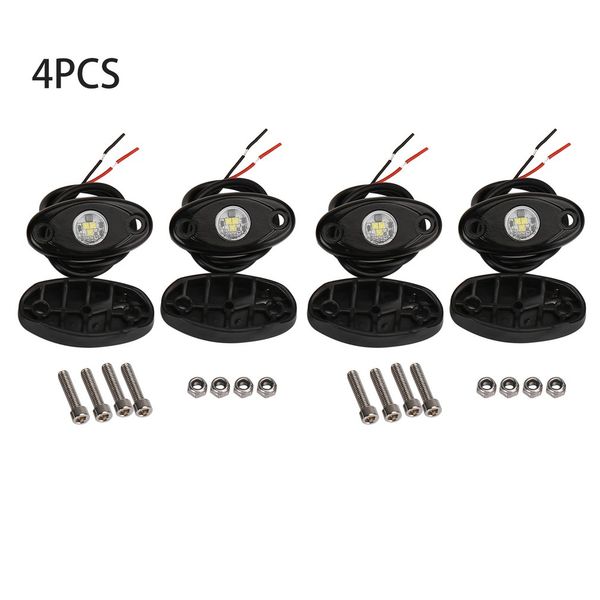 

newuniversal 9w led rock light flood beam offroad led light under body trail rig decorative for suv atv boat car