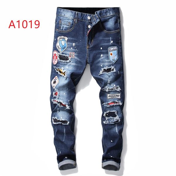 

fashion d2 mens luxury jeans italy trend brand designer jeans private custom selling men blue biker jeans street fashion casual pants 28-38