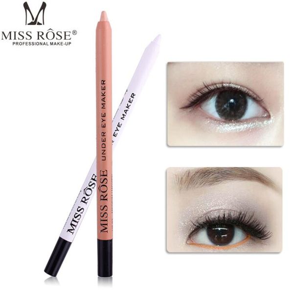 

miss rose brand under eye makeup pencil pigment white nude pink waterproof eyeliner women make up